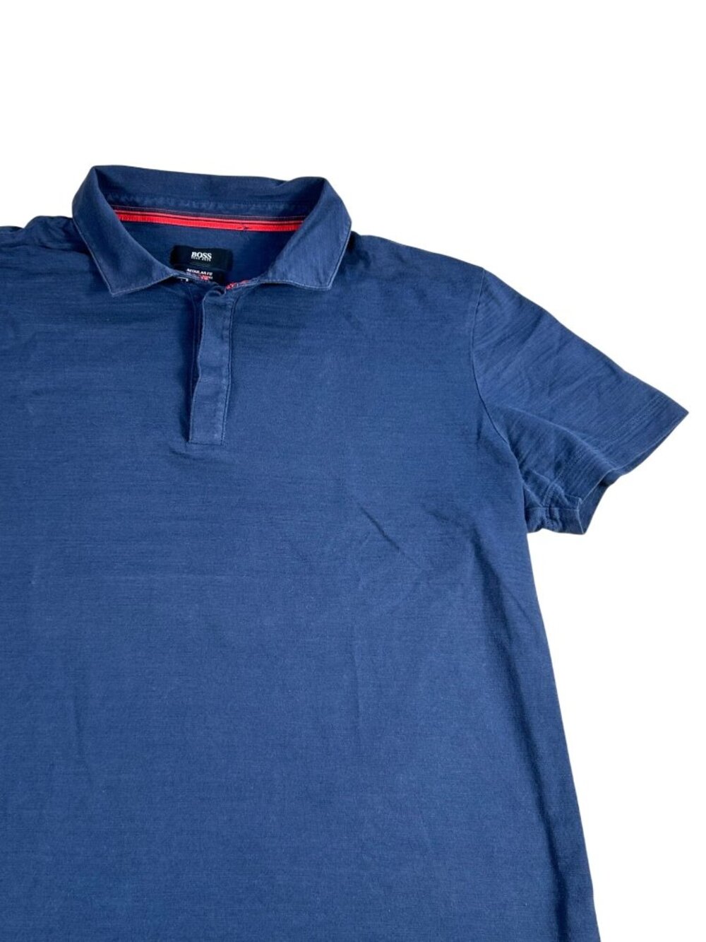 Hugo Boss Navy Blue Pima Cotton Polo Shirt Men's L Regular Fit Pima Cotton